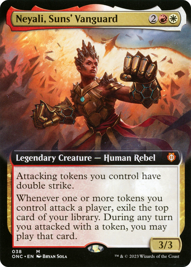Neyali, Suns' Vanguard (Extended Art) [Phyrexia: All Will Be One Commander] | Tacoma Games