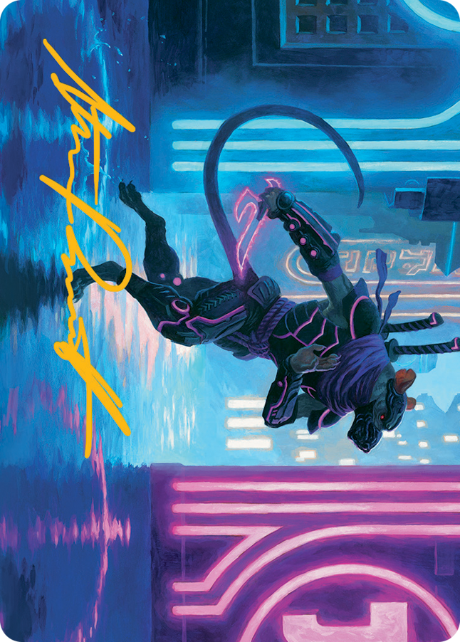 Nezumi Informant Art Card (Gold-Stamped Signature) [March of the Machine Art Series] | Tacoma Games