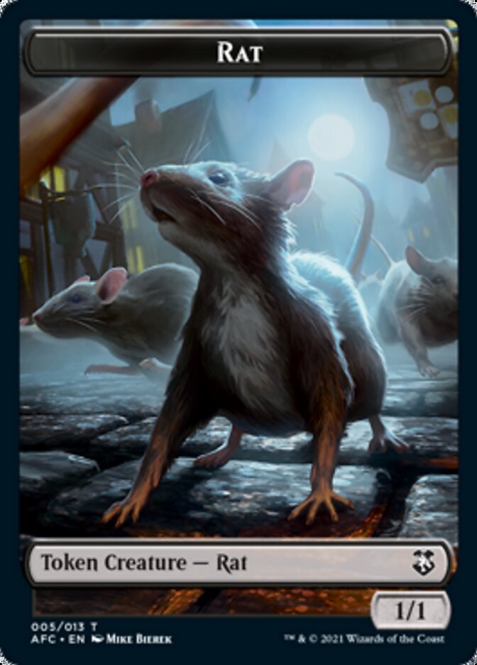 Rat // Zombie Double-sided Token [Dungeons & Dragons: Adventures in the Forgotten Realms Commander Tokens] | Tacoma Games