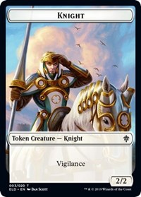 Knight // Food (16) Double-sided Token [Throne of Eldraine Tokens] | Tacoma Games
