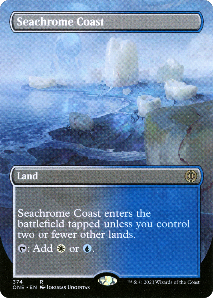 Seachrome Coast (Borderless Alternate Art) [Phyrexia: All Will Be One] | Tacoma Games