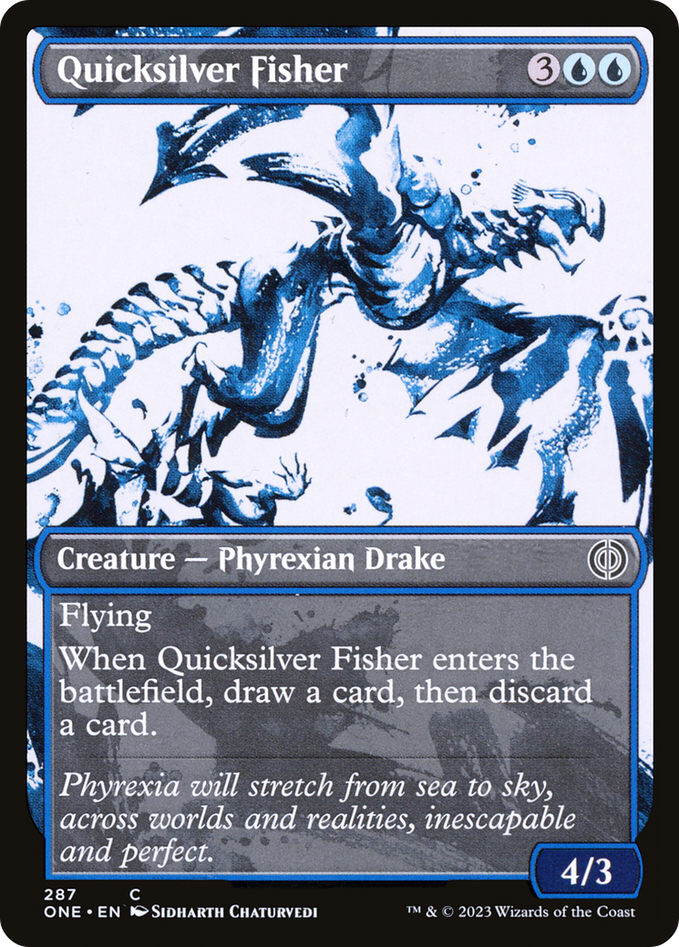 Quicksilver Fisher (Showcase Ichor) [Phyrexia: All Will Be One] | Tacoma Games