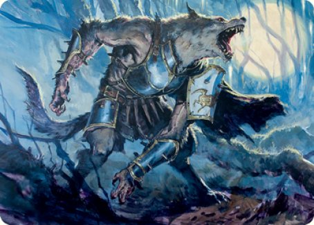 Moonrage Brute Art Card [Innistrad: Midnight Hunt Art Series] | Tacoma Games