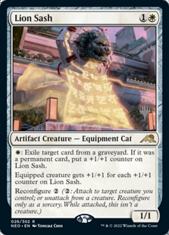 Lion Sash (Promo Pack) [Kamigawa: Neon Dynasty Promos] | Tacoma Games