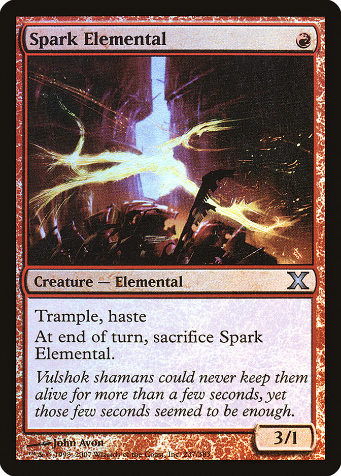 Spark Elemental (Premium Foil) [Tenth Edition] | Tacoma Games