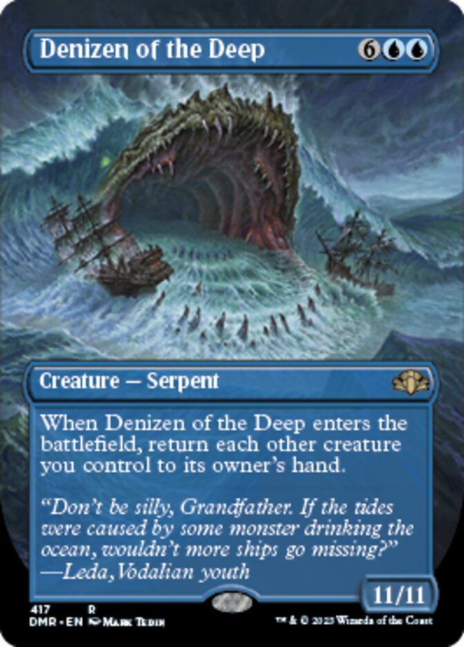 Denizen of the Deep (Borderless Alternate Art) [Dominaria Remastered] | Tacoma Games