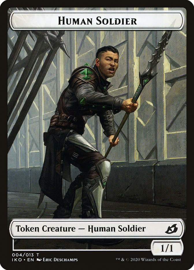 Human Soldier (004/013) [Ikoria: Lair of Behemoths Tokens] | Tacoma Games