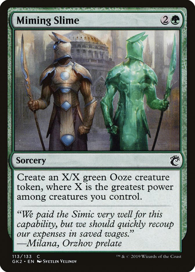 Miming Slime [Ravnica Allegiance Guild Kit] | Tacoma Games