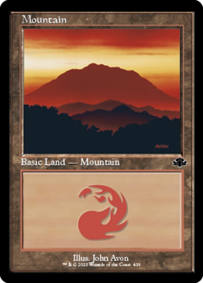 Mountain (409) (Retro) [Dominaria Remastered] | Tacoma Games