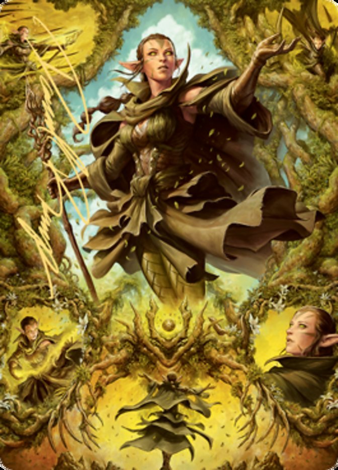 Nissa of Shadowed Boughs 2 Art Card (Gold-Stamped Signature) [Zendikar Rising Art Series] | Tacoma Games