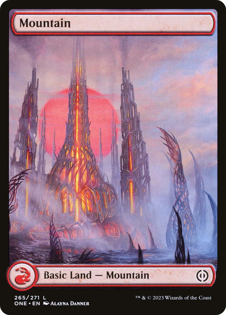 Mountain (265) (Full-Art) [Phyrexia: All Will Be One] | Tacoma Games