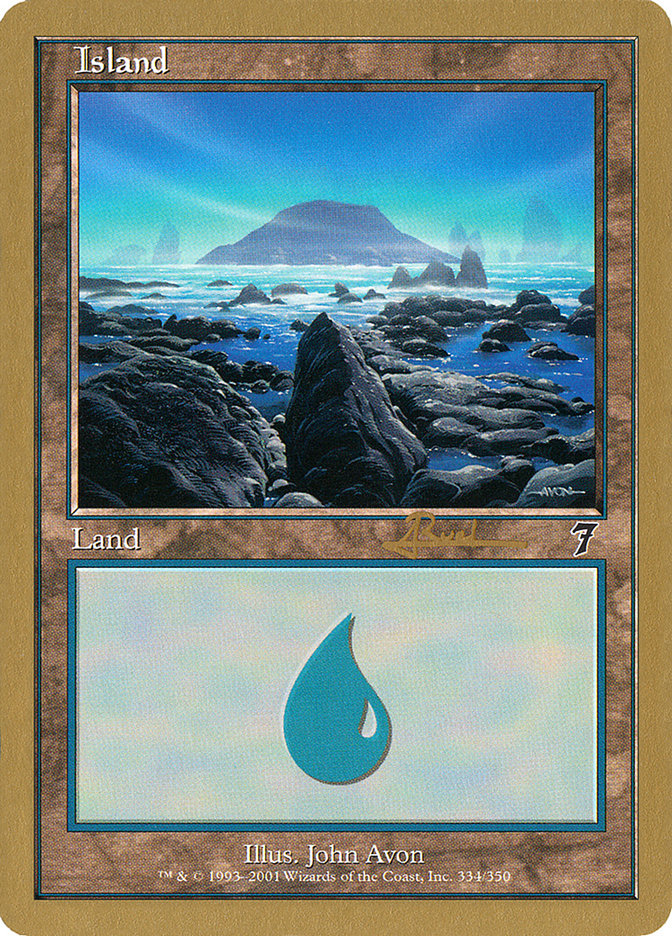 Island (ar334) (Antoine Ruel) [World Championship Decks 2001] | Tacoma Games