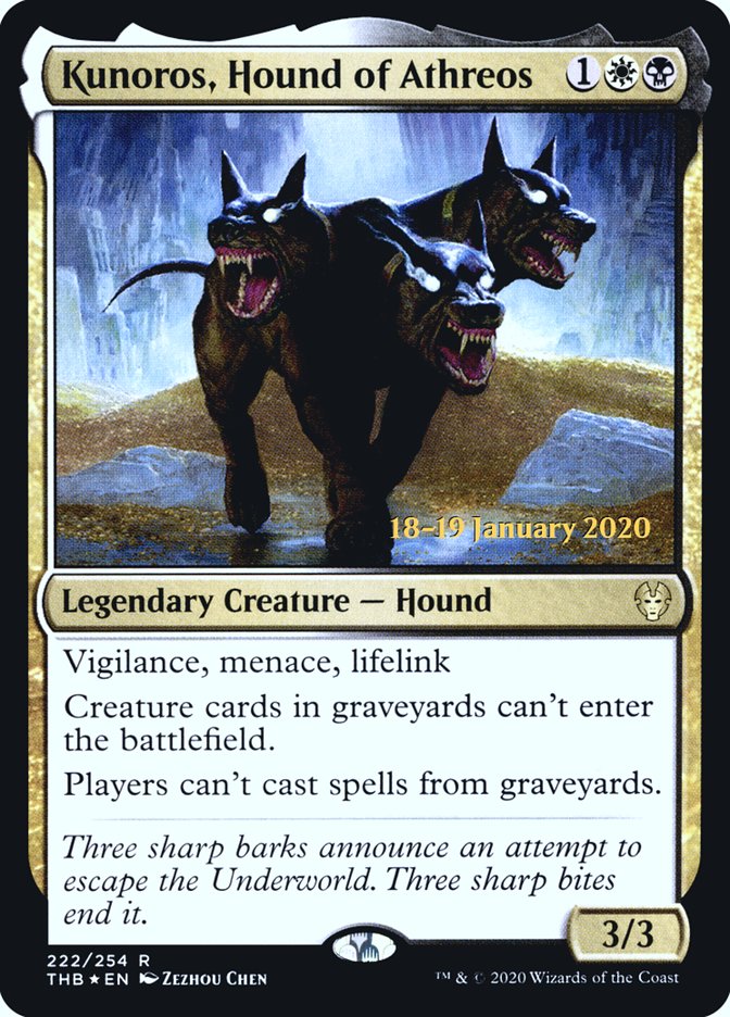 Kunoros, Hound of Athreos [Theros Beyond Death Prerelease Promos] | Tacoma Games