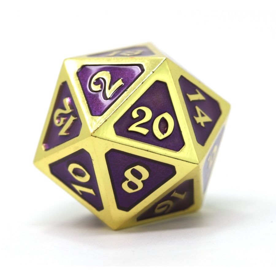 Die Hard Dice: Dire D20 - Mythica: Gold Amethyst | Tacoma Games