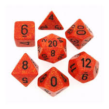 Chessex: Speckled Fire 7-Die Set | Tacoma Games