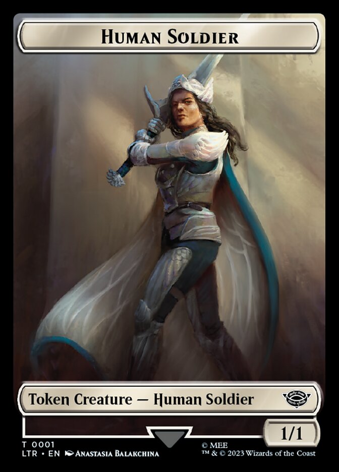 Human Soldier Token (01) [The Lord of the Rings: Tales of Middle-Earth Tokens] | Tacoma Games