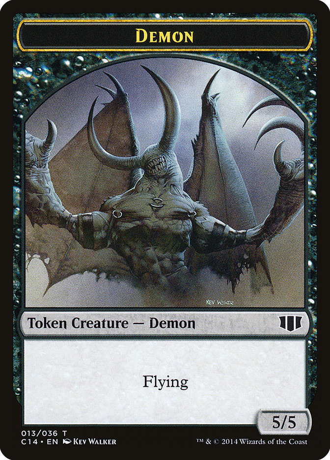 Demon (013/036) // Zombie (016/036) Double-sided Token [Commander 2014 Tokens] | Tacoma Games