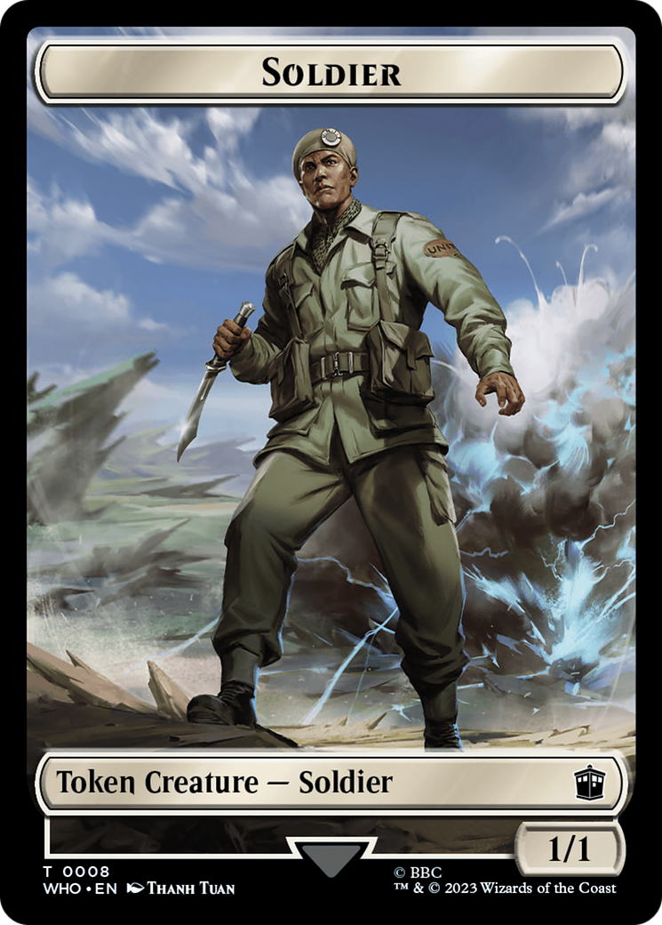 Soldier // Treasure (0028) Double-Sided Token [Doctor Who Tokens] | Tacoma Games