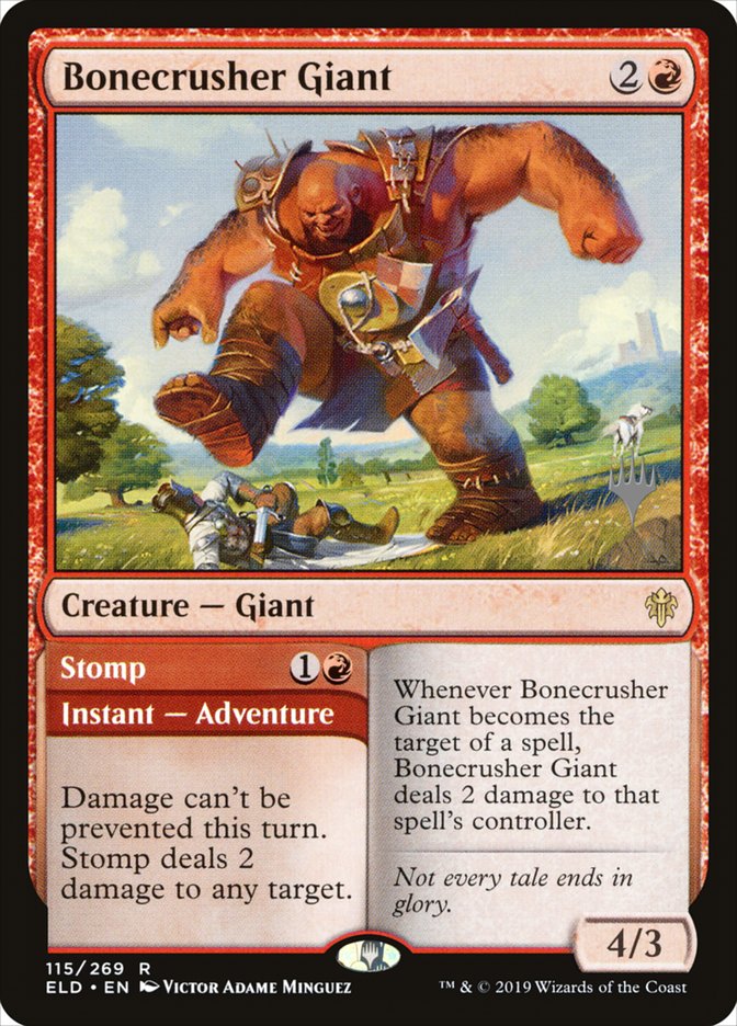 Bonecrusher Giant // Stomp (Promo Pack) [Throne of Eldraine Promos] | Tacoma Games