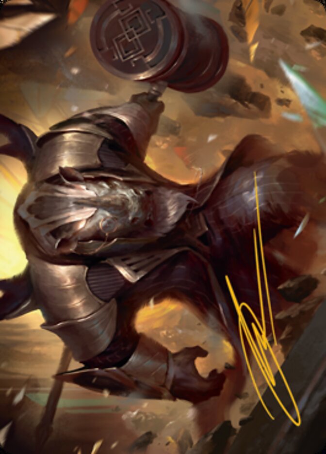 Perrie, the Pulverizer Art Card (Gold-Stamped Signature) [Streets of New Capenna Art Series] | Tacoma Games