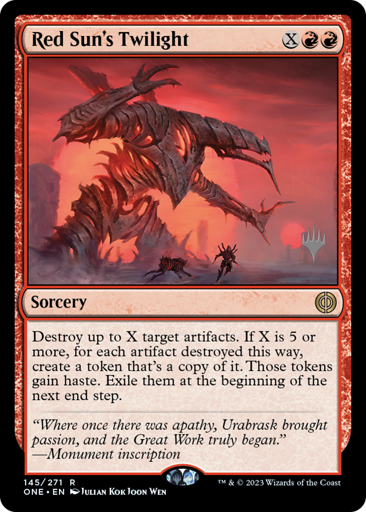 Red Sun's Twilight (Promo Pack) [Phyrexia: All Will Be One Promos] | Tacoma Games