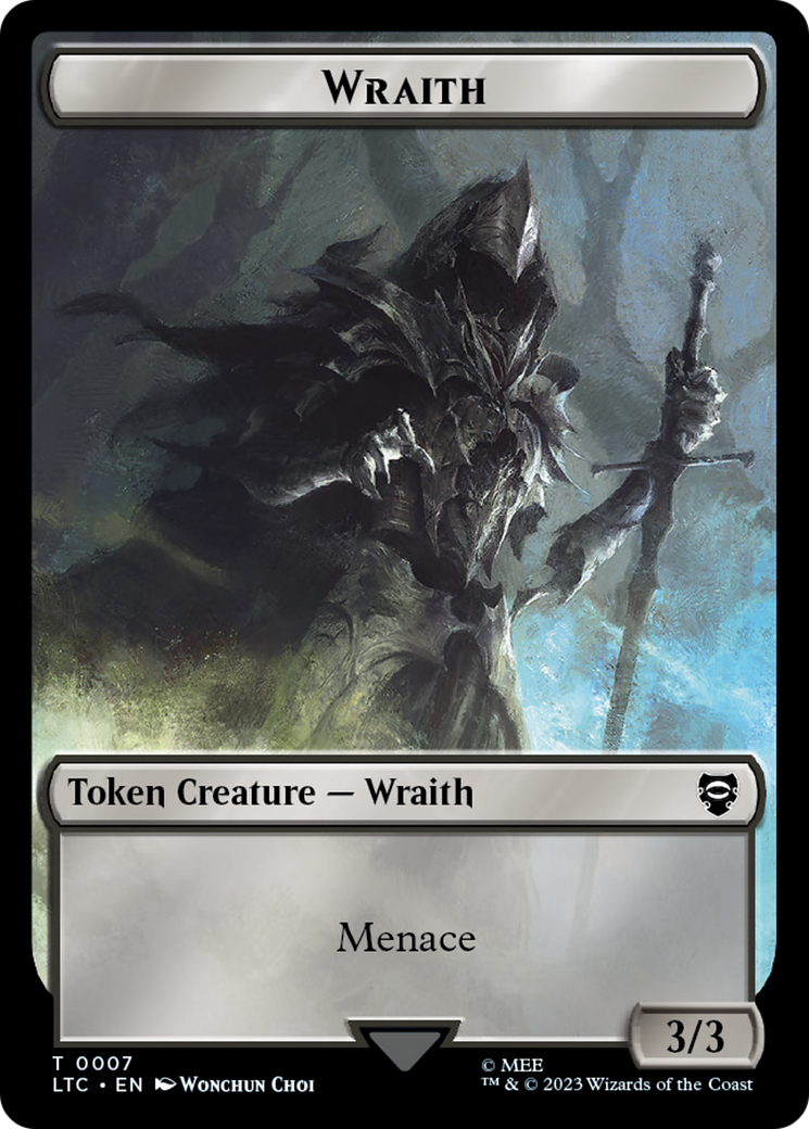 Goblin // Wraith Double-Sided Token [The Lord of the Rings: Tales of Middle-Earth Commander Tokens] | Tacoma Games
