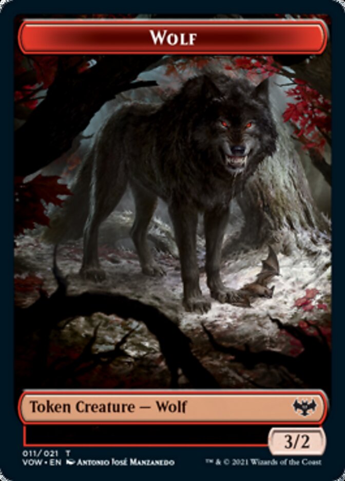 Wolf Token (011) [Innistrad: Crimson Vow Tokens] | Tacoma Games