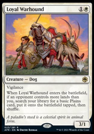 Loyal Warhound (Promo Pack) [Dungeons & Dragons: Adventures in the Forgotten Realms Promos] | Tacoma Games