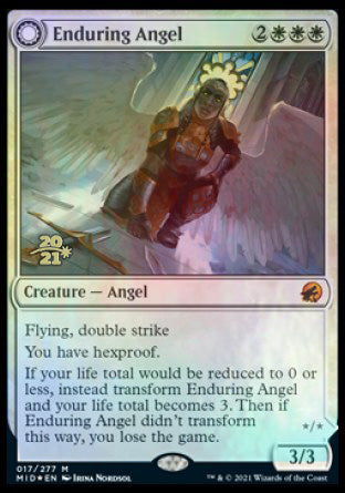 Enduring Angel // Angelic Enforcer [Innistrad: Midnight Hunt Prerelease Promos] | Tacoma Games