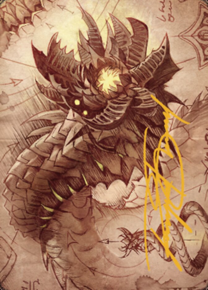 Wurmcoil Engine Art Card (Gold-Stamped Signature) [The Brothers' War Art Series] | Tacoma Games