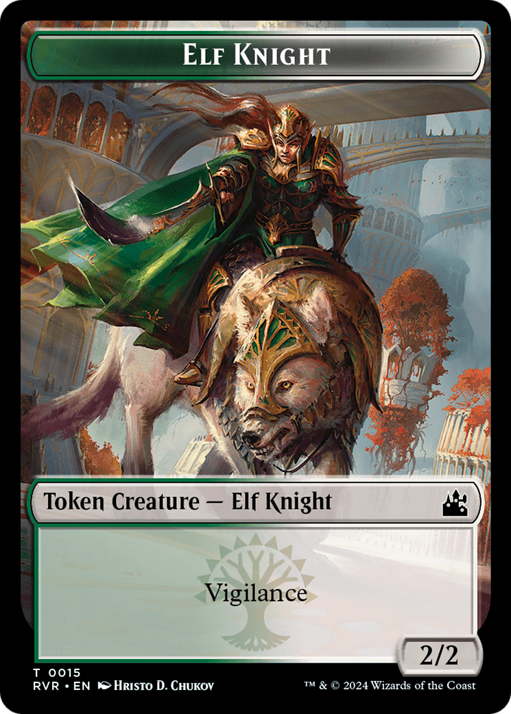 Elf Knight Token [Ravnica Remastered Tokens] | Tacoma Games