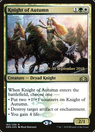 Knight of Autumn [Guilds of Ravnica Promos] | Tacoma Games