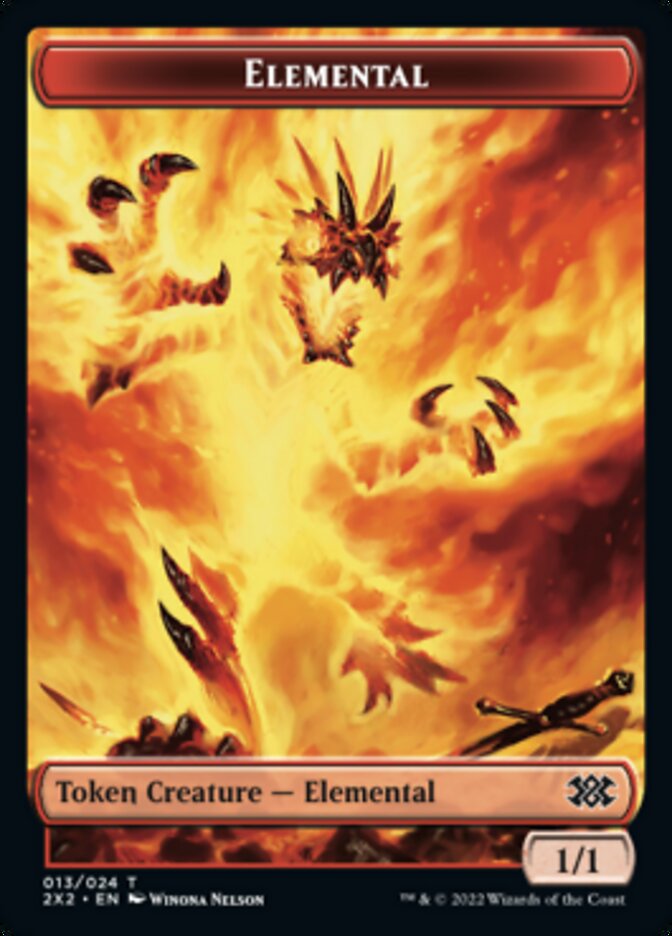 Elemental // Angel Double-sided Token [Double Masters 2022 Tokens] | Tacoma Games