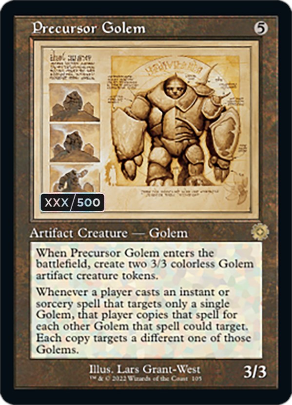 Precursor Golem (Retro Schematic) (Serial Numbered) [The Brothers' War Retro Artifacts] | Tacoma Games