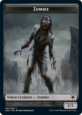 Zombie // Treasure Double-Sided Token [Game Night: Free-for-All Tokens] | Tacoma Games