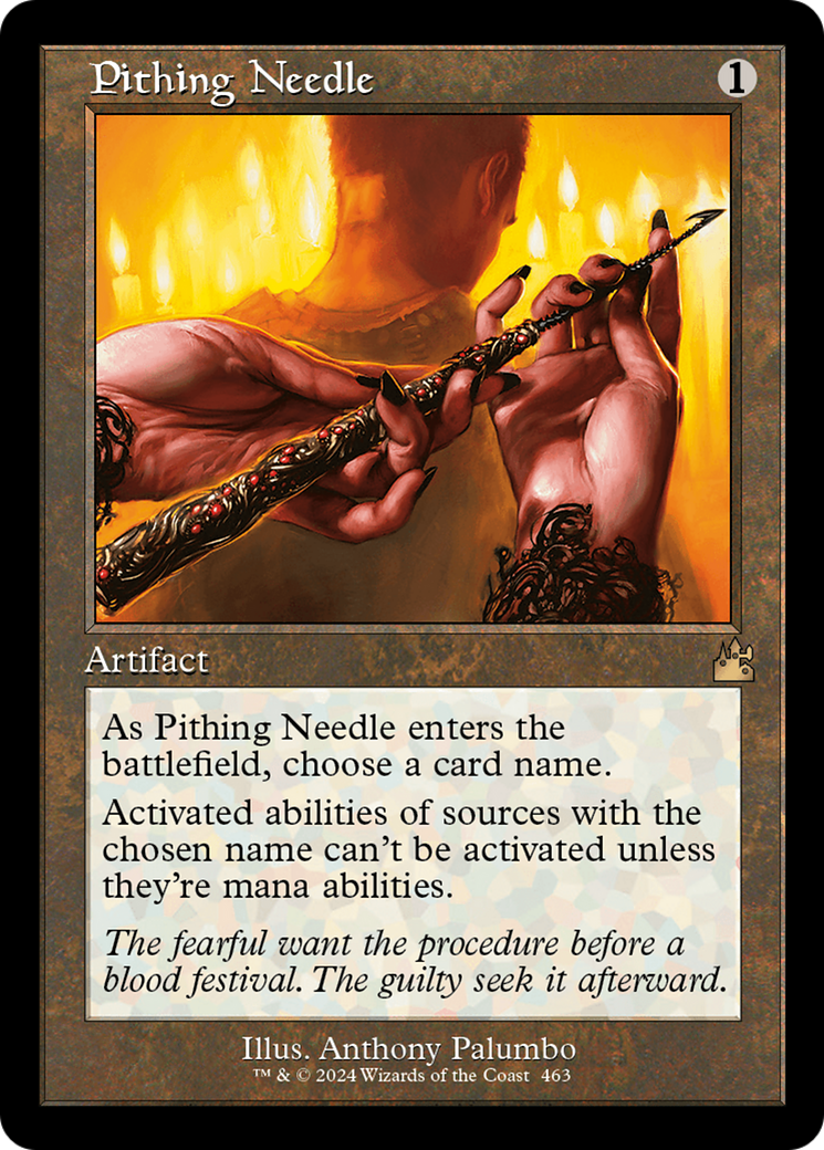 Pithing Needle (Retro Frame) [Ravnica Remastered] | Tacoma Games