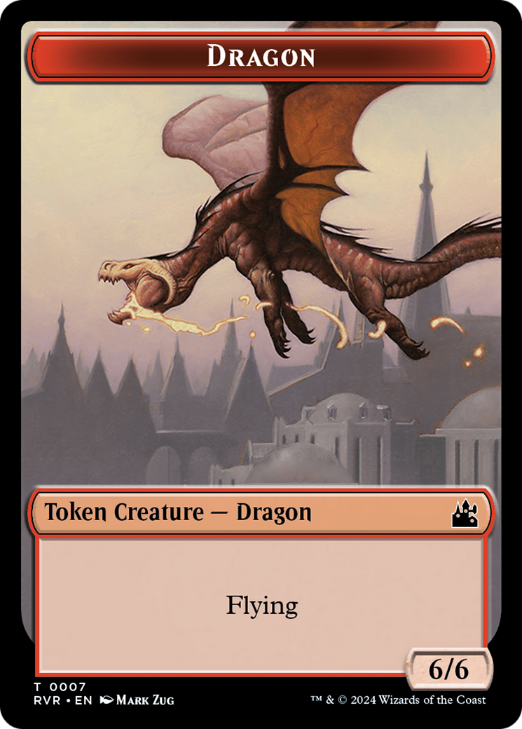 Dragon Token [Ravnica Remastered Tokens] | Tacoma Games