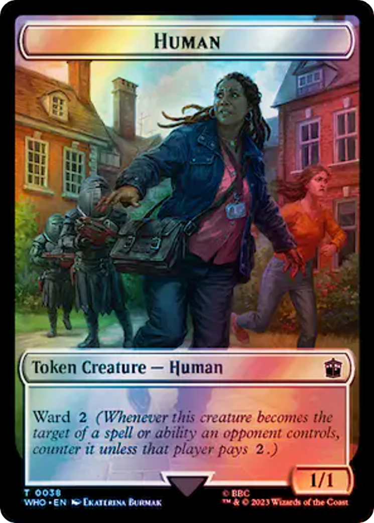 Human (0038) // Mutant Double-Sided Token (Surge Foil) [Doctor Who Tokens] | Tacoma Games