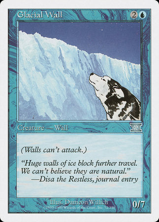 Glacial Wall [Classic Sixth Edition] | Tacoma Games