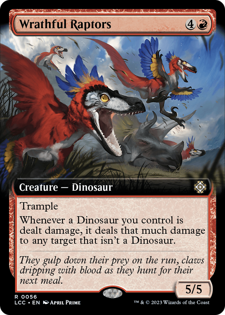 Wrathful Raptors (Extended Art) [The Lost Caverns of Ixalan Commander] | Tacoma Games