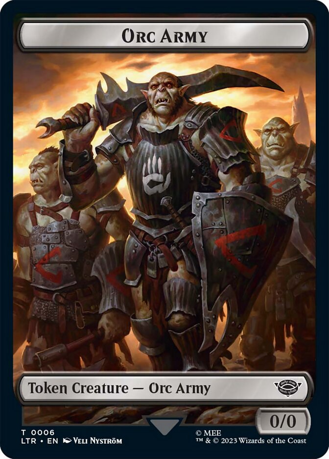 Orc Army Token (06) [The Lord of the Rings: Tales of Middle-Earth Tokens] | Tacoma Games