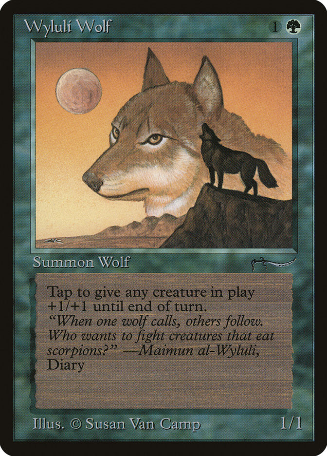 Wyluli Wolf (Dark Mana Cost) [Arabian Nights] | Tacoma Games