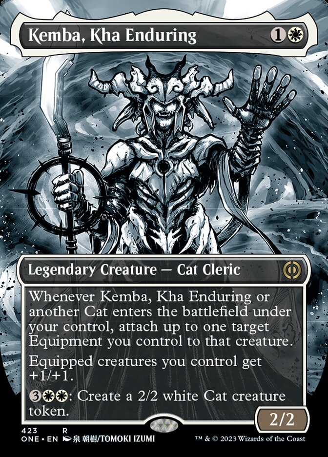 Kemba, Kha Enduring (Borderless Manga Step-and-Compleat Foil) [Phyrexia: All Will Be One] | Tacoma Games