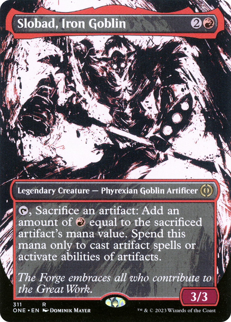 Slobad, Iron Goblin (Borderless Ichor) [Phyrexia: All Will Be One] | Tacoma Games