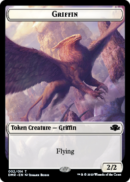 Goblin // Griffin Double-Sided Token [Dominaria Remastered Tokens] | Tacoma Games