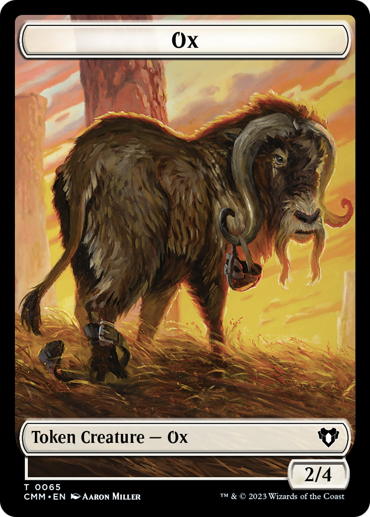 Phyrexian Golem // Ox Double-Sided Token [Commander Masters Tokens] | Tacoma Games