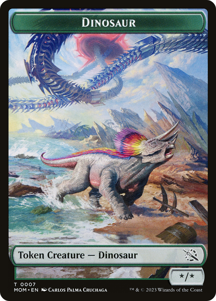 Phyrexian Myr // Dinosaur Double-Sided Token [March of the Machine Tokens] | Tacoma Games
