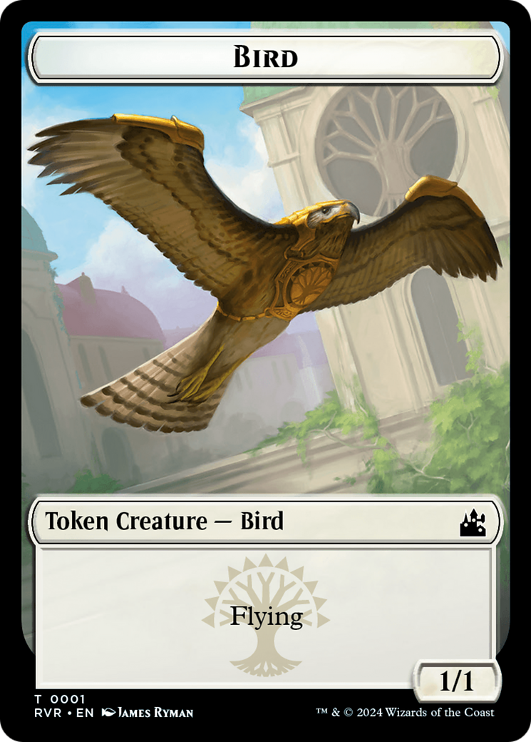 Bird // Spirit (0004) Double-Sided Token [Ravnica Remastered Tokens] | Tacoma Games