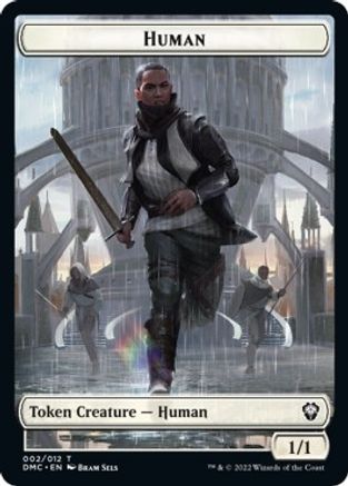 Human // Snake Double-sided Token [Dominaria United Commander Tokens] | Tacoma Games