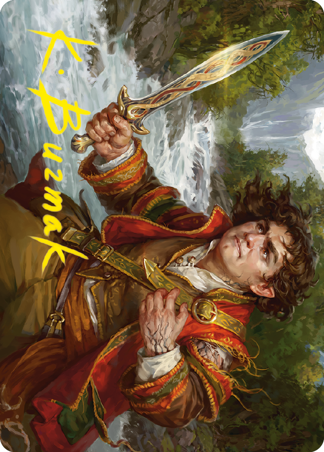 Frodo Baggins Art Card (16/81) (Gold-Stamped Signature) [The Lord of the Rings: Tales of Middle-earth Art Series] | Tacoma Games